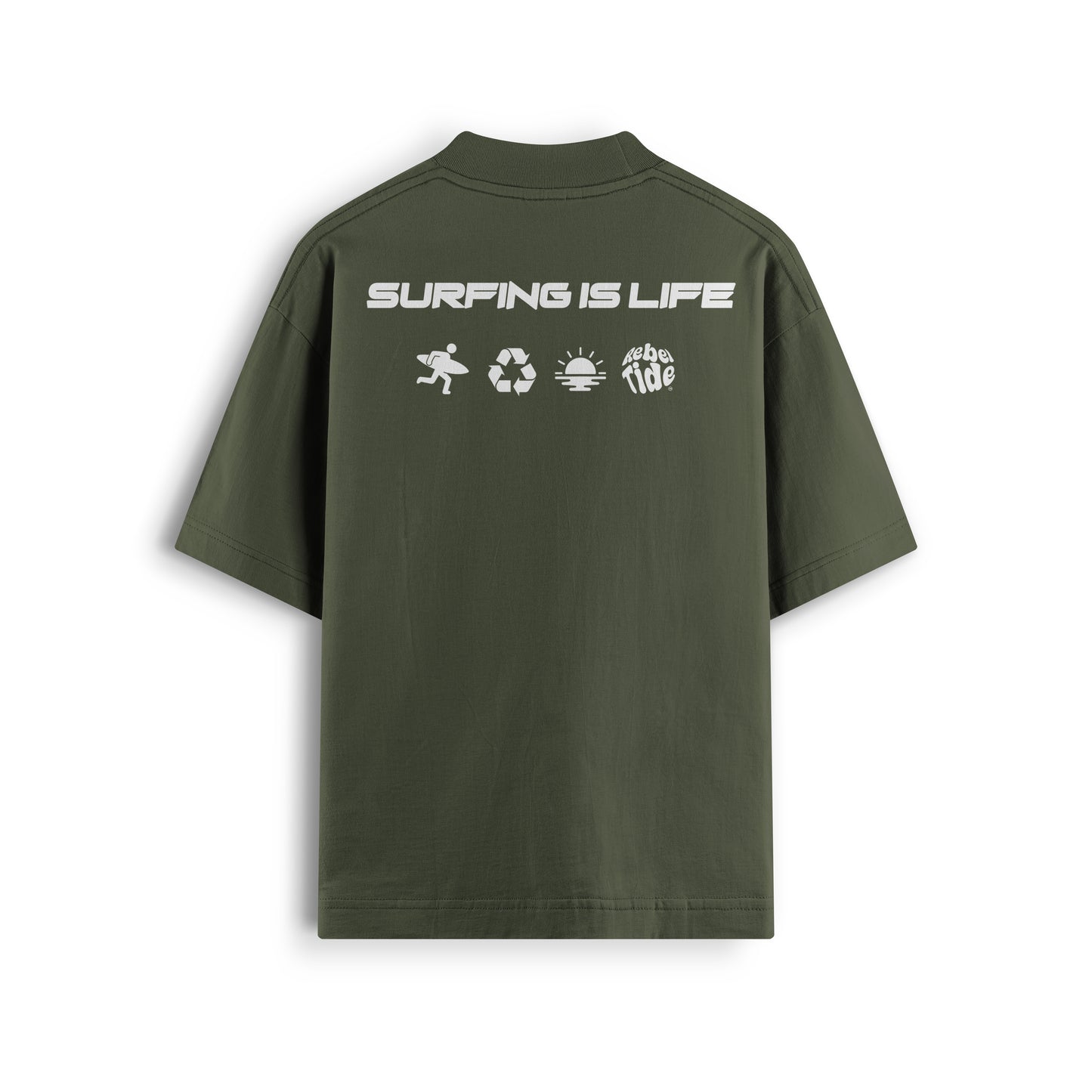 Oversized T-Shirt - IS LIFE Army Green | 25% OFF