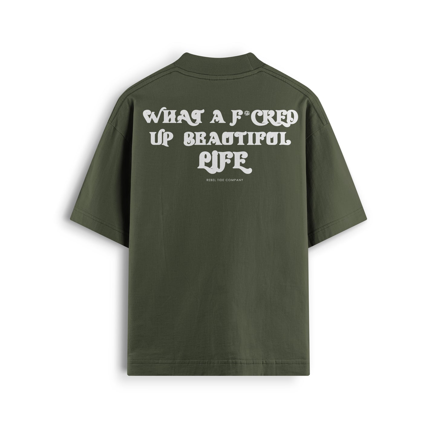 Oversized T-Shirt - F*CKED Army Green | 25% OFF