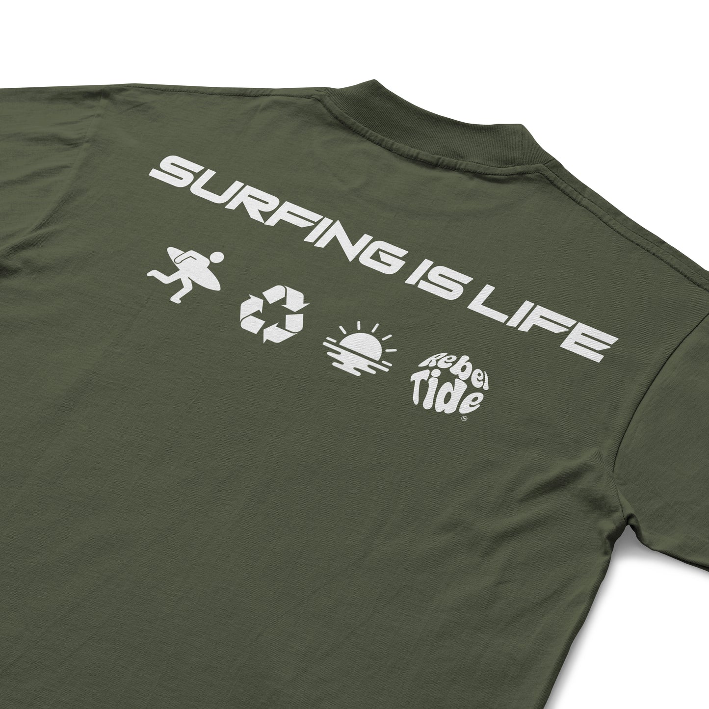 Oversized T-Shirt - IS LIFE Army Green | 25% OFF