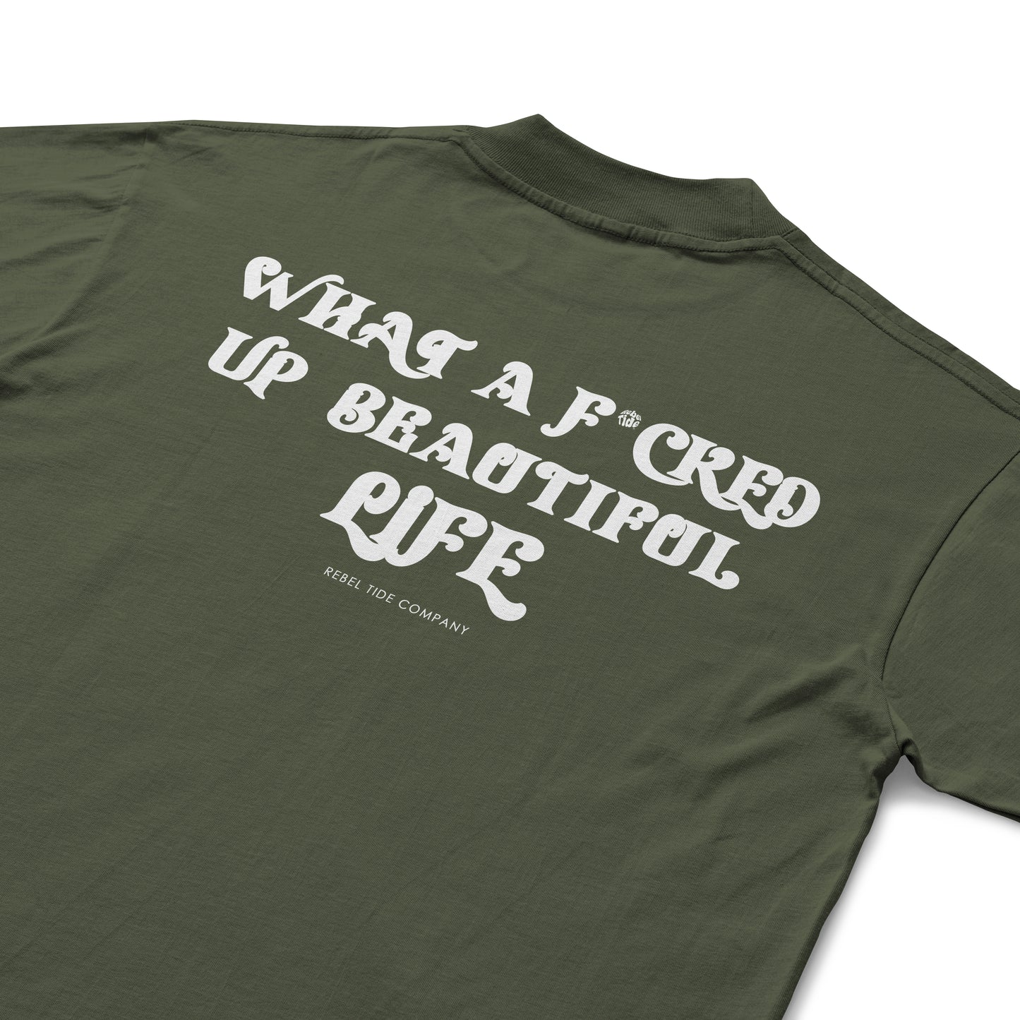 Oversized T-Shirt - F*CKED Army Green | 25% OFF