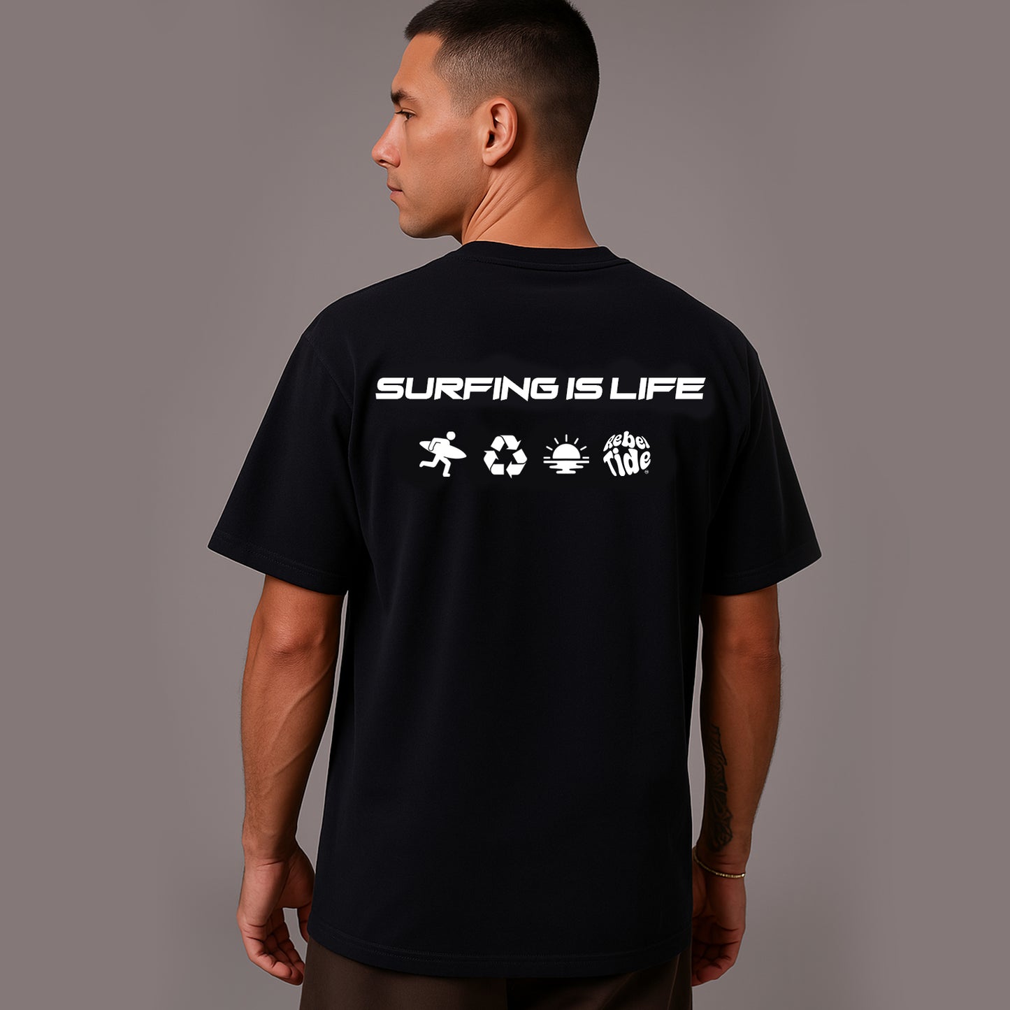 Oversized T-Shirt - IS LIFE Black | 25% OFF
