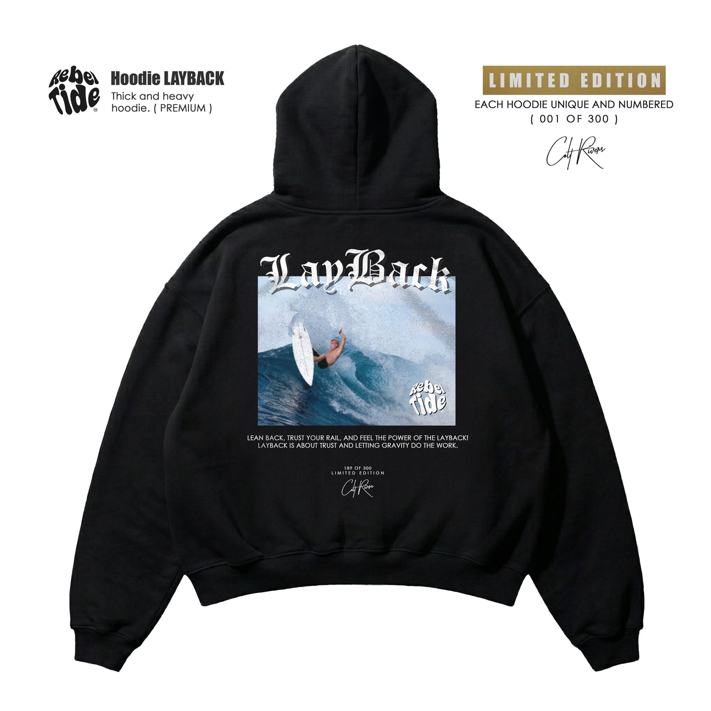 LAYBACK Hoodie Premium - Collab COLT RIVERS
