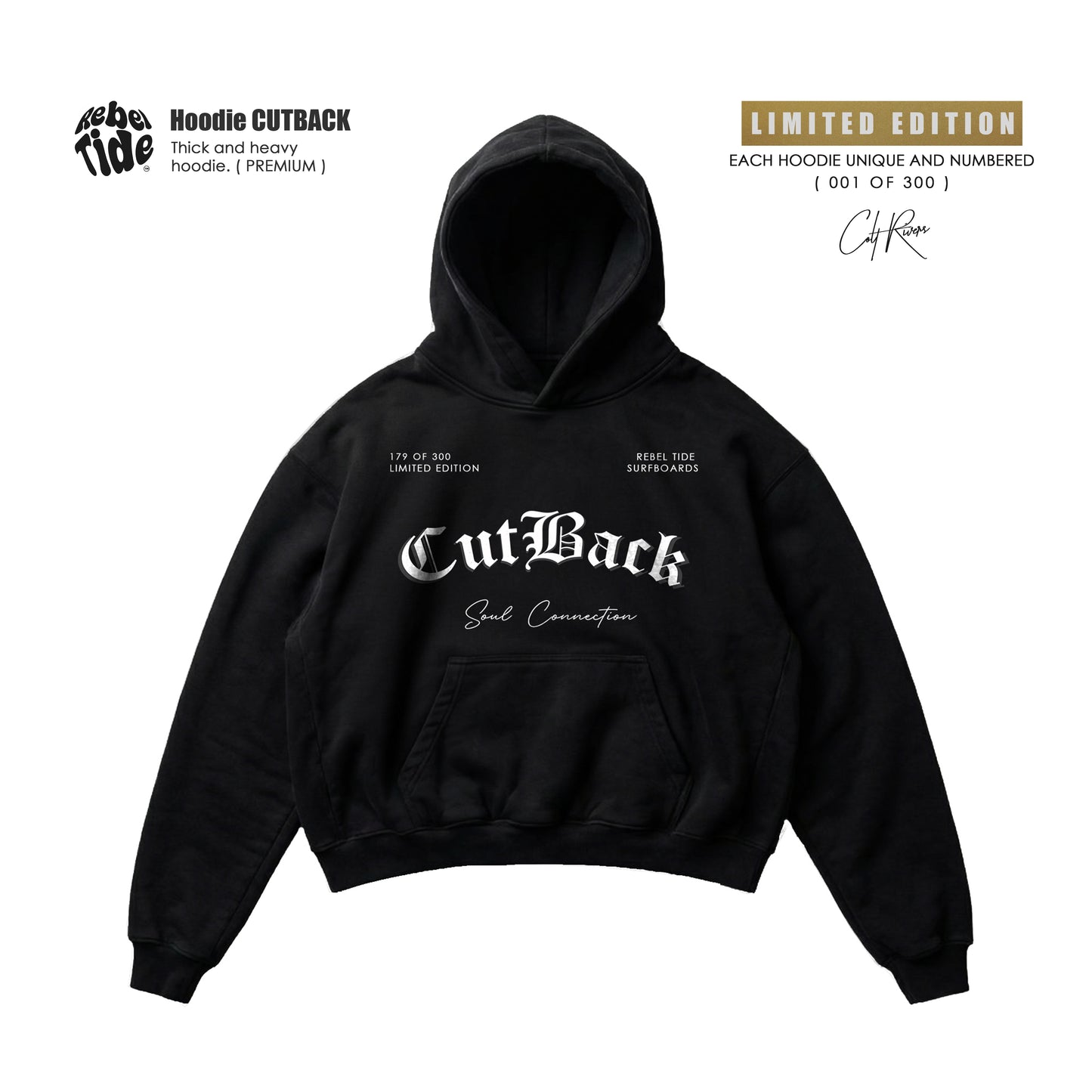 CUTBACK Hoodie Premium - Collab COLT RIVERS