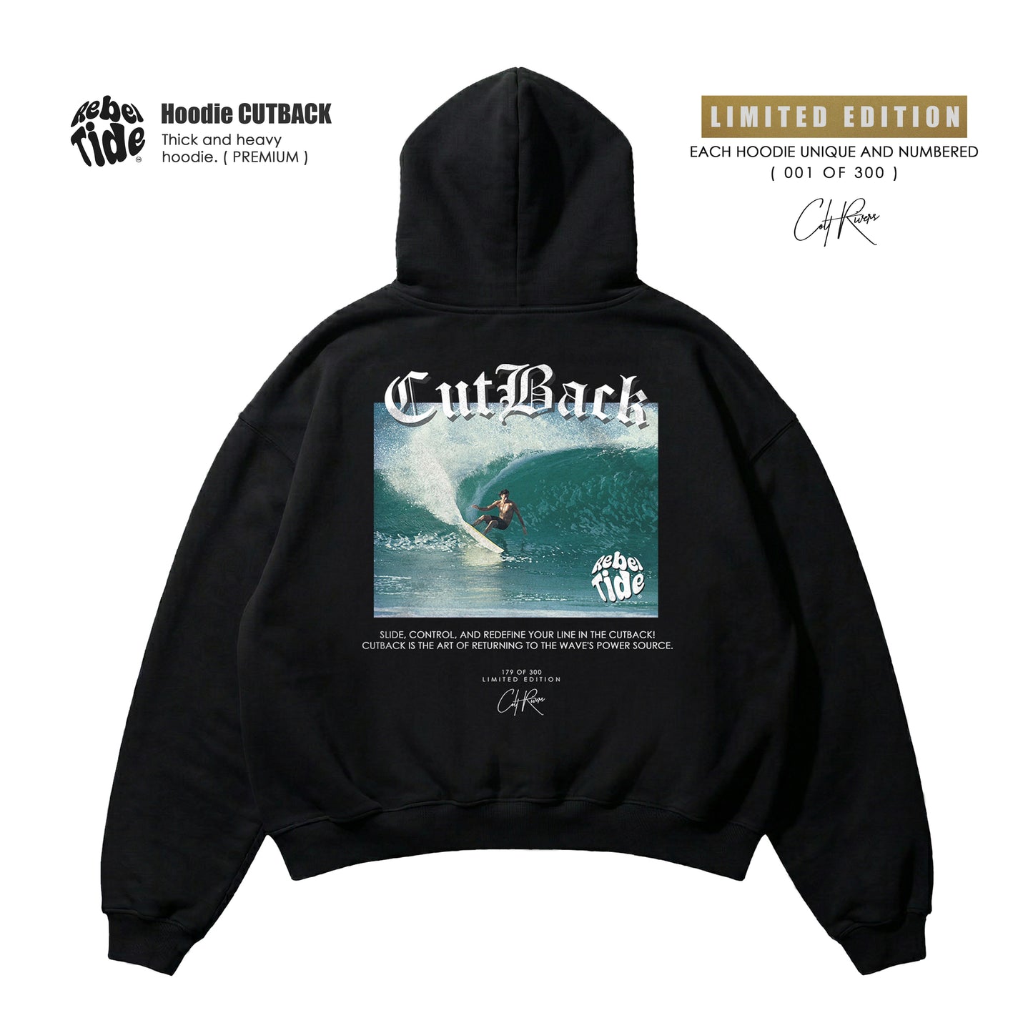 CUTBACK Hoodie Premium - Collab COLT RIVERS