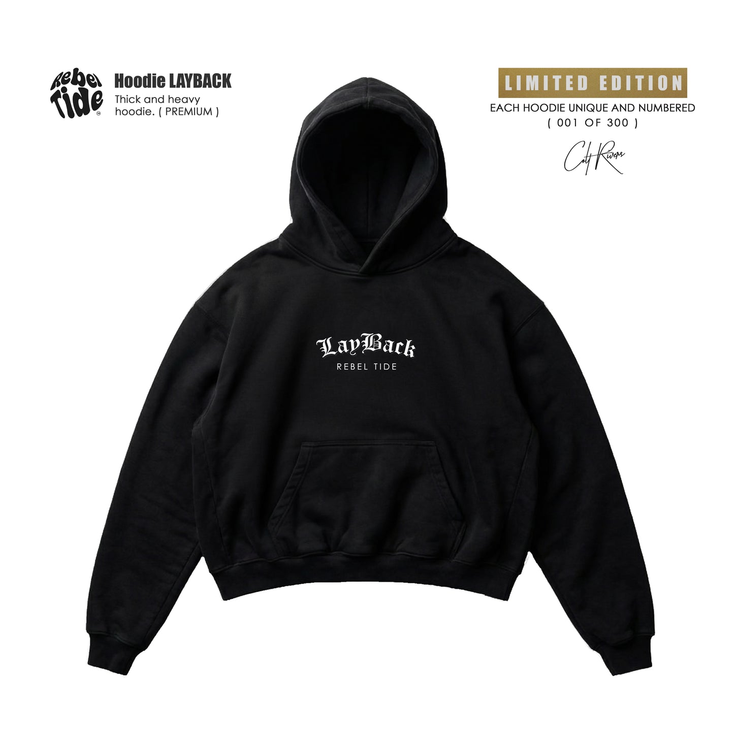 LAYBACK Hoodie Premium - Collab COLT RIVERS