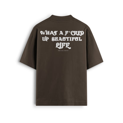 Oversized T-Shirt - F*CKED Brown | 25% OFF