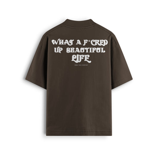 Oversized T-Shirt - F*CKED Brown | 25% OFF