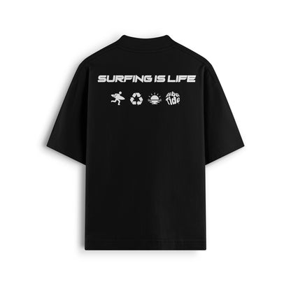 Oversized T-Shirt - IS LIFE Black | 25% OFF