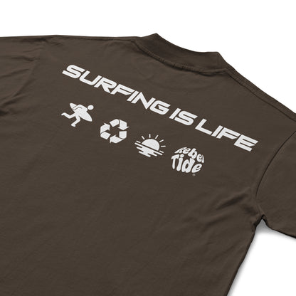 Oversized T-Shirt - IS LIFE Brown | 25% OFF