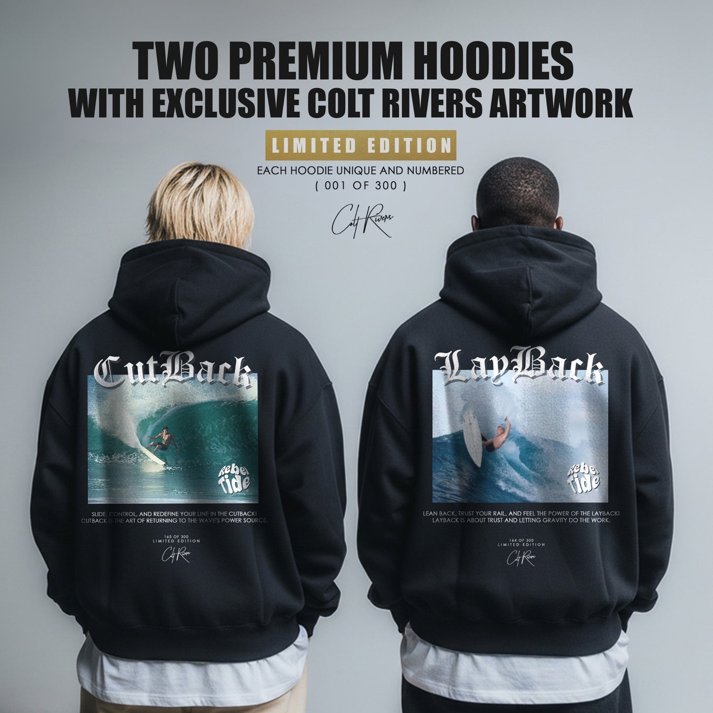 2 Hoodies Premium - Collab COLT RIVERS [50%OFF]