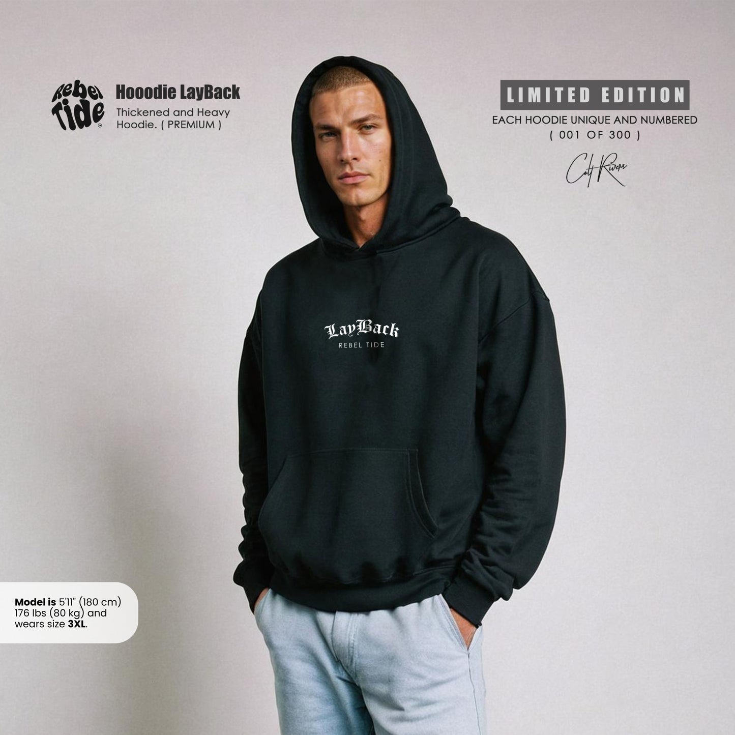 Hoodie Layback Premium - Collab COLT RIVERS [30%OFF]