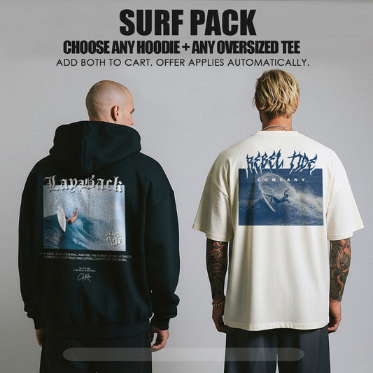 SURF PACK - CHOOSE ANY HOODIE + ANY OVERSIZED TEE