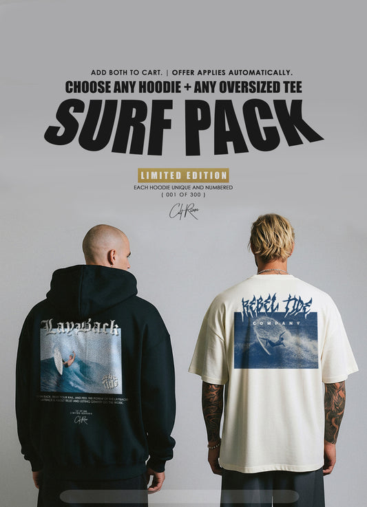 SURF PACK - CHOOSE ANY HOODIE + ANY OVERSIZED TEE