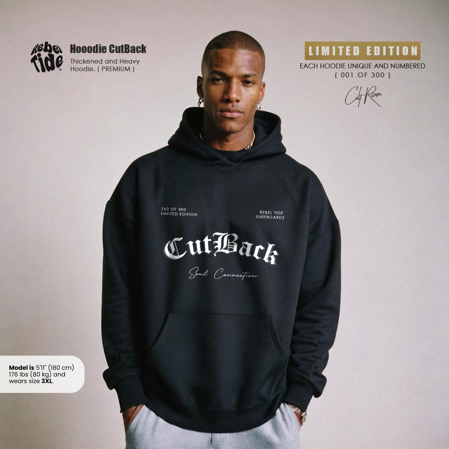 Hoodie Cutback Premium - Collab COLT RIVERS [40%OFF]