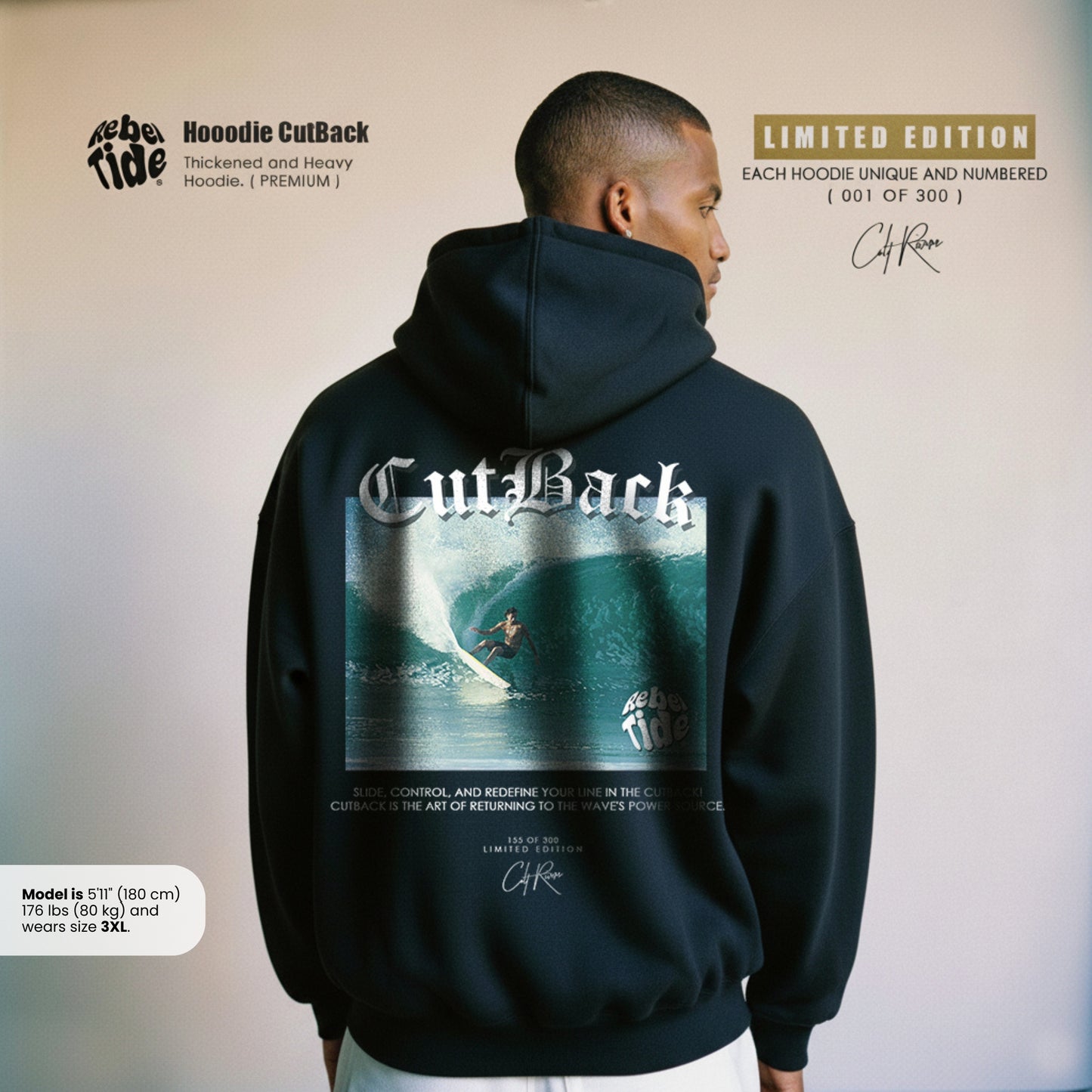 Hoodie Cutback Premium - Collab COLT RIVERS [40%OFF]