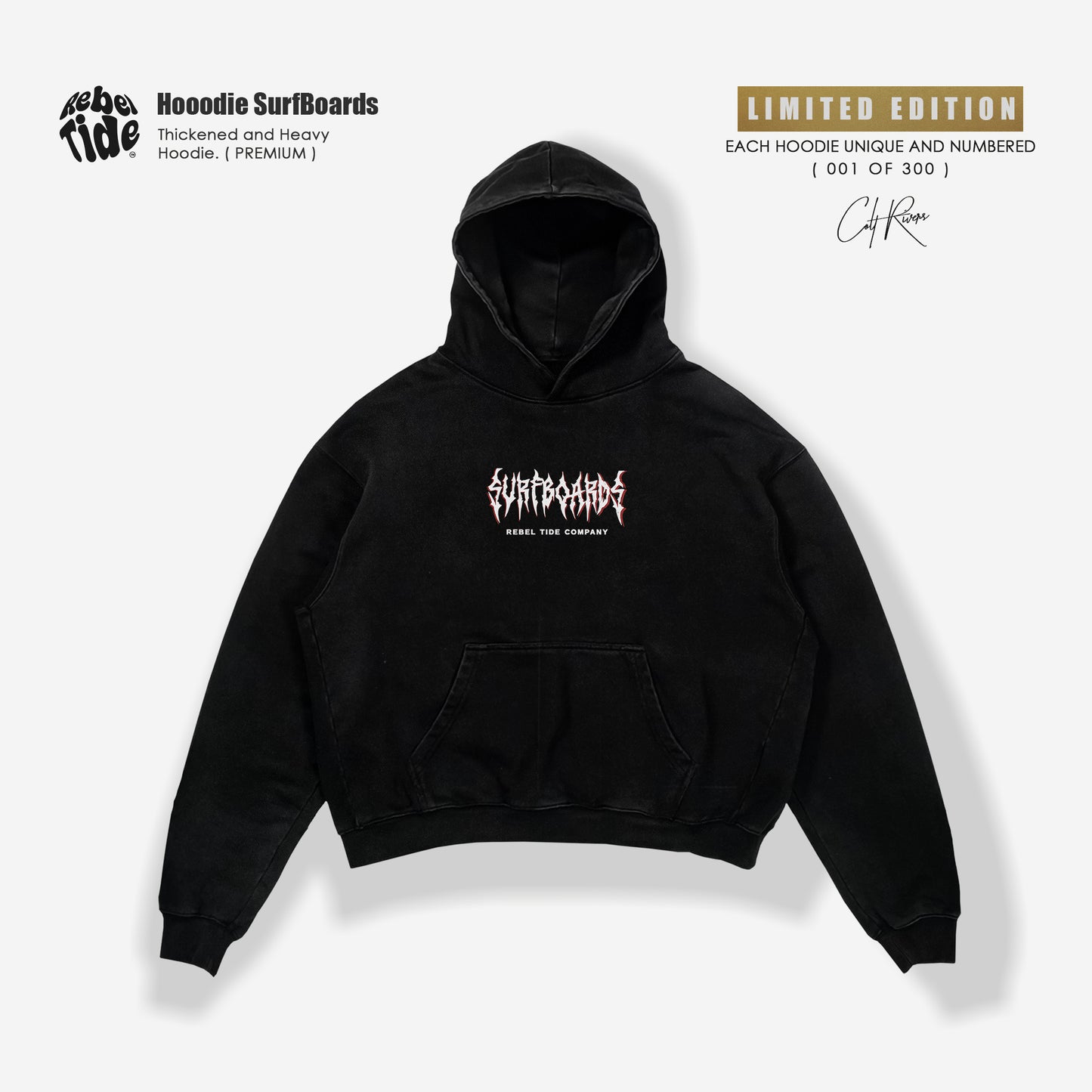 Hoodie SurfBoards Premium - Collab COLT RIVERS [30%OFF]