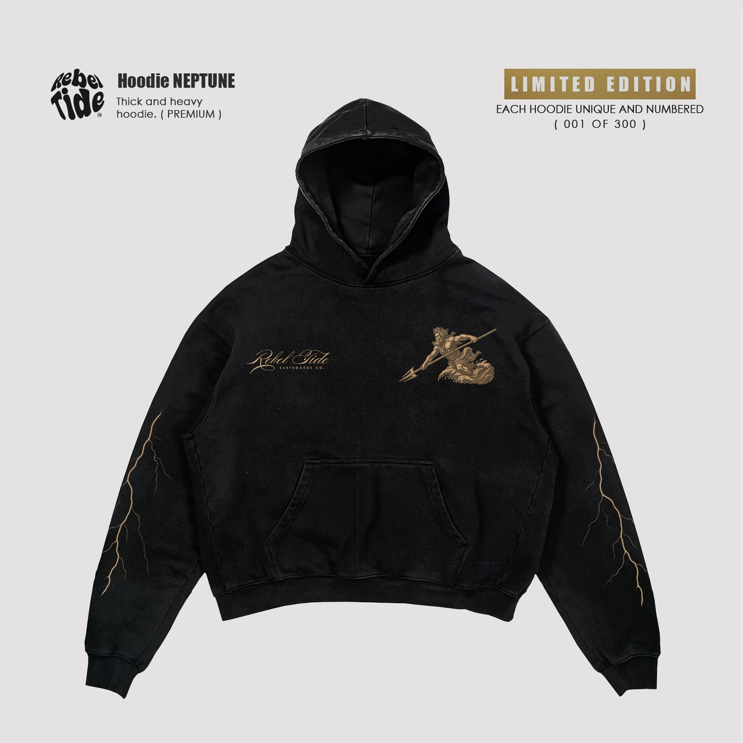 Hoodie NEPTUNE GOLD Premium