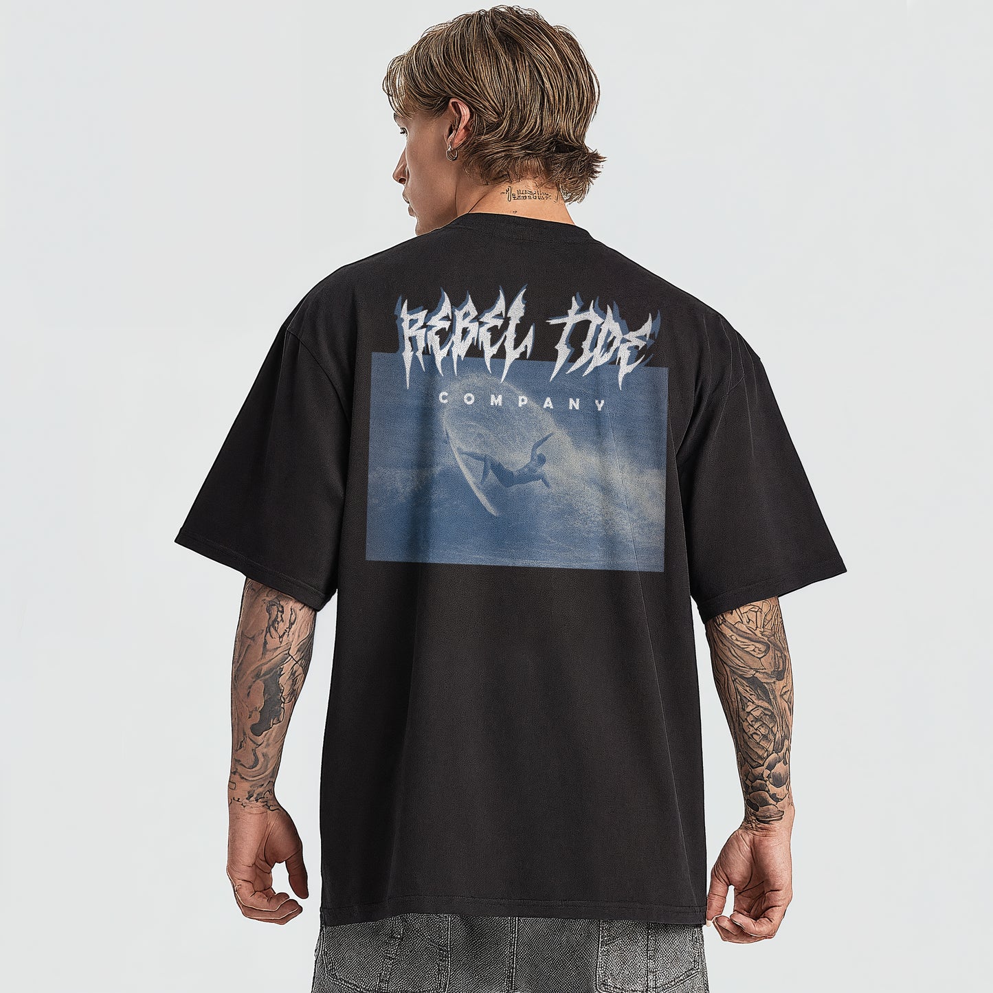 Hoodie Premium LayBack + T-Shirt FRAME Black [ 35%OFF ]